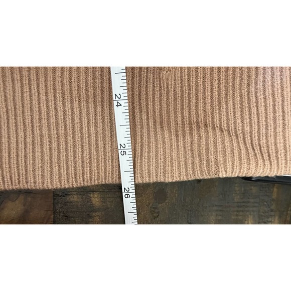 Women's Sweaters Long Sleeve Button Down Crew Neck Ruffle Knit Pullover Sweater - Picture 4 of 4